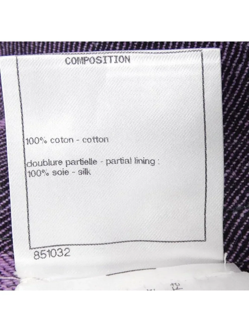 Chanel Collarless Jacket Purple